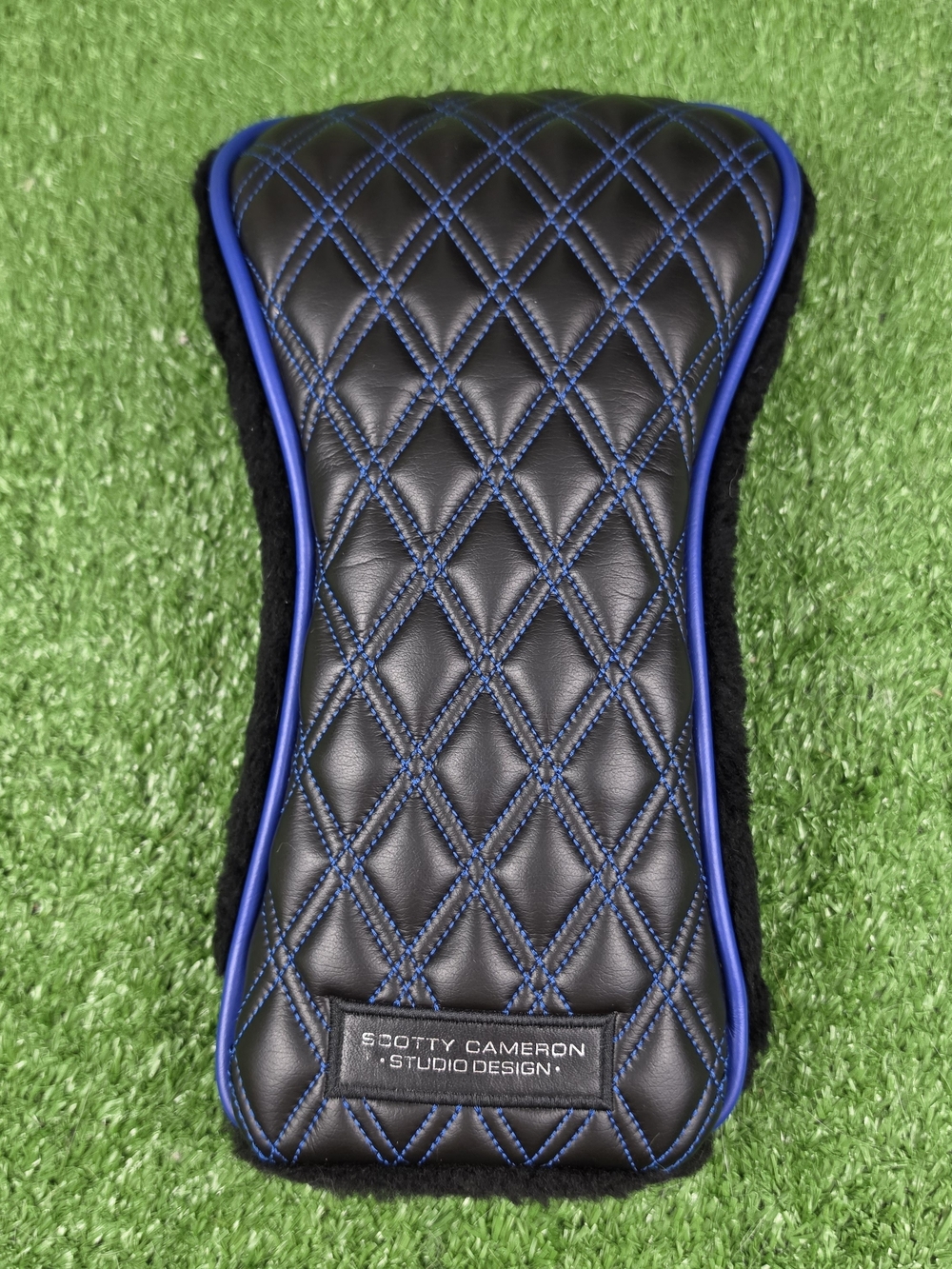 Scotty Cameron 2024 Club Member Driver Headcover Quilted Diamond Blue Black